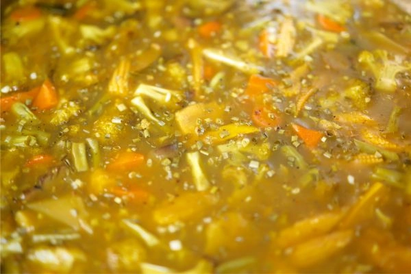 Freshly Prepared Honey Lemon Vegetable Soup