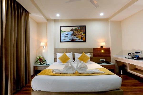 Superior Double Room with King-Size Bed at Hotel Dolphin Grand Varanasi
