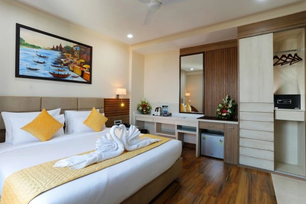 Superior Double Room with King-Size Bed at Hotel Dolphin Grand Varanasi
