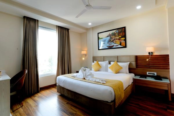 Superior Double Room with King-Size Bed at Hotel Dolphin Grand Varanasi
